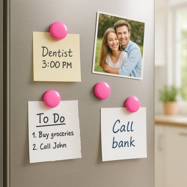 Round Fridge Magnets - (4 Pc / Set)