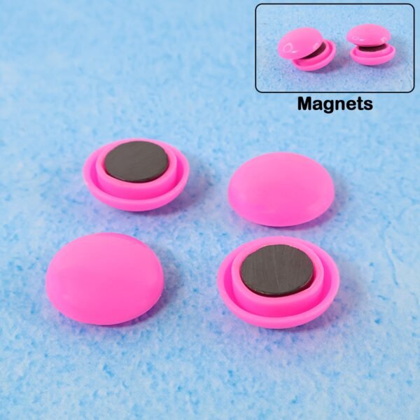 Round Fridge Magnets - (4 Pc / Set)