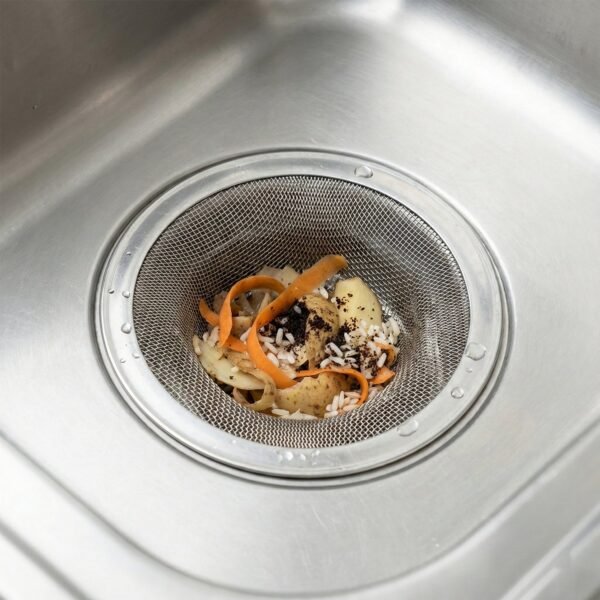 sinkstrainer-03.jpg Stainless Steel Sink Drain Strainer Set (3 Pc)