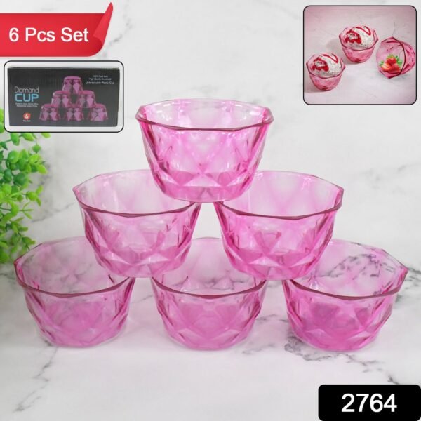 6pc Diamond shape ice cream bowl set