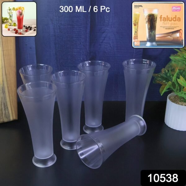 Supermom Plastic Faluda Matt Glass Set (300ML / 6 Pc)