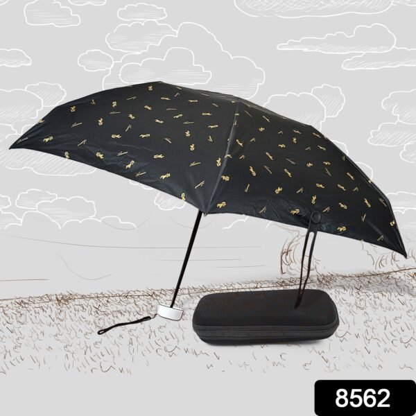 3-Fold Cute Umbrella – Sun & Rain Protection, UV Shield (1 Pc / With Zip Case)