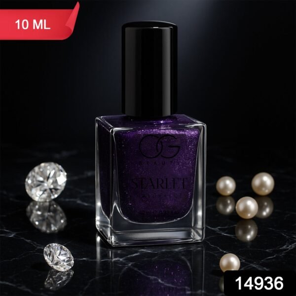 sku_0f62e2fc-5a66-4206-bf81-16e5fe531348.jpg OG Beauty Purple Dazzle Starlet Glitter Nail Paint (10 ML / 1 Pc)