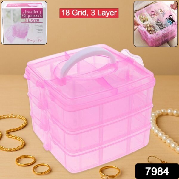 sku_1413b31f-3812-4ba7-a52e-d13ecc4e5010.jpg Versatile 18-Grid 3-Layer Transparent Plastic Organizer Box