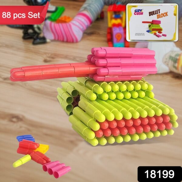 sku_1aa37673-fa2b-4abd-90fc-5914bf545c25.jpg Bullet Blocks Intelligent Kids Creative Bullets Shaped Building (Approx 88 Pcs)