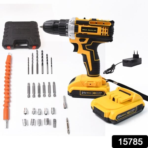 21 V lithium Double battery cordless drill set (29 Pcs Set)