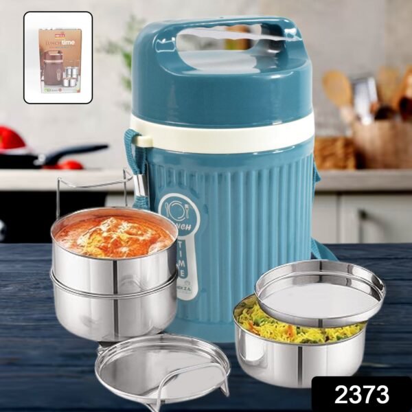 sku_39ecb615-93c2-4cbd-960a-f820c82b6908.jpg Stackable Insulated Tiffin with Handle (1 Pc): Leakproof, Hot Food Container