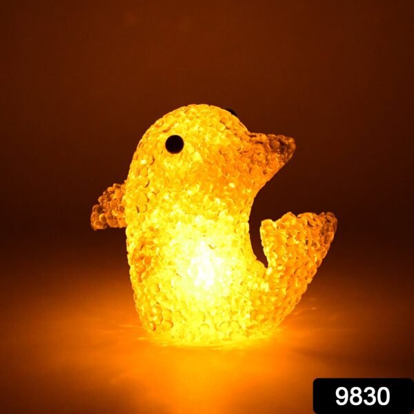 sku_57f771f9-db8c-4eea-b24d-de1d6ee2729b.jpg Dolphin Shape Crystal LED Night Light Lamp – Glowing Animal Decorative Light (1 Pc)