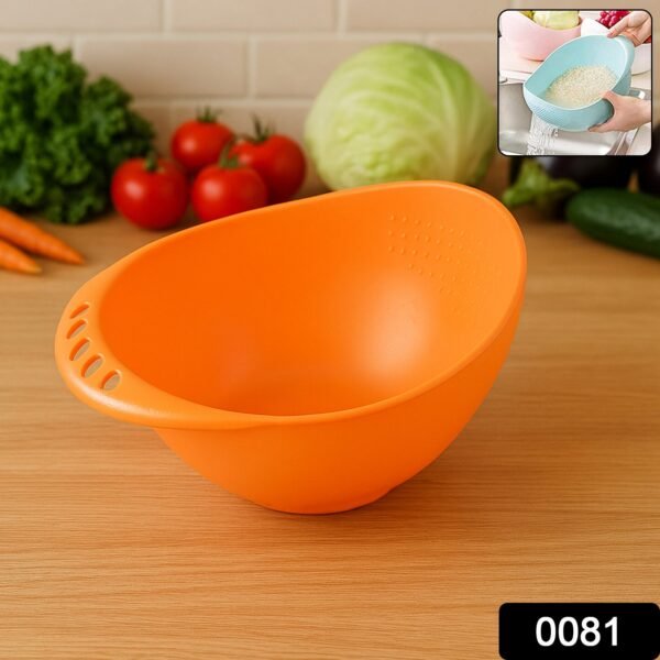 Virgin Rice Bowl Plastic Strainer, Water Strainer | Vegetable & Fruits Washing