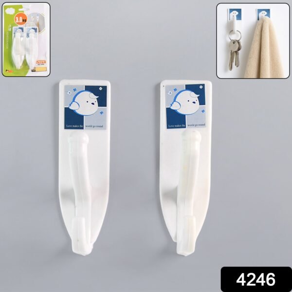Multipurpose Wall Hooks: Strong & Self-Adhesive for Bathroom, Kitchen (Mix Desingn)