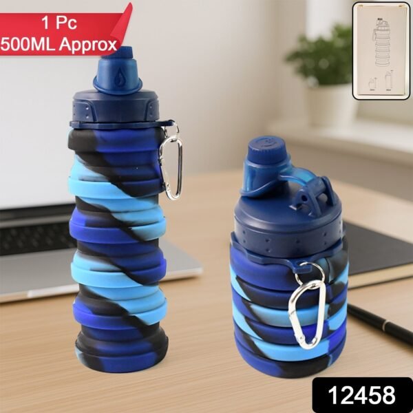 sku_8a193e0b-ade9-46ca-b3c2-119030ddbf50.jpg Silicone Foldable Water Bottle (1 Pc / 24 cm Foldable / 500 ML)