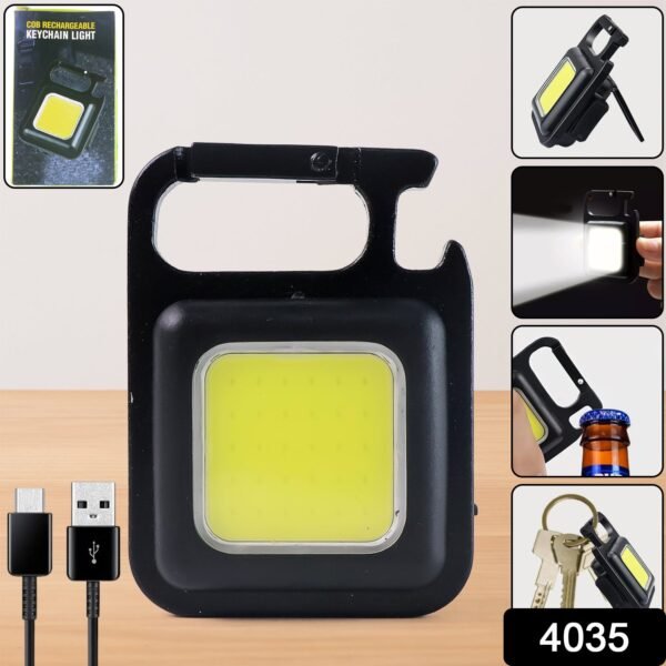 sku_9cc75aed-3780-44ed-9dbf-5a086eae1693.jpg Mini Rechargeable Keychain Flashlight - 4 Light Modes Folding Bracket & Magnetic Base