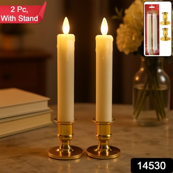 Set of 2 LED Flameless Taper Candles
