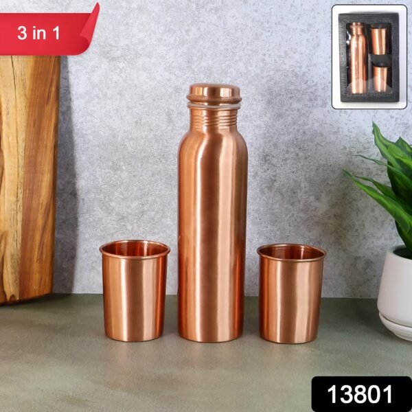 sku_af809b51-f2cb-4bdf-8059-f4a5d2f9b5d3.jpg Copper Water Bottle 2 Glasses with Gift Box (3 Pcs Set)