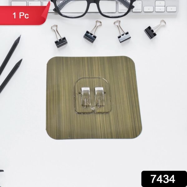 Adhesive Sticky Waterproof Oil Proof, Reusable Wall Utility Seamless Wall Hook (1 Pc)