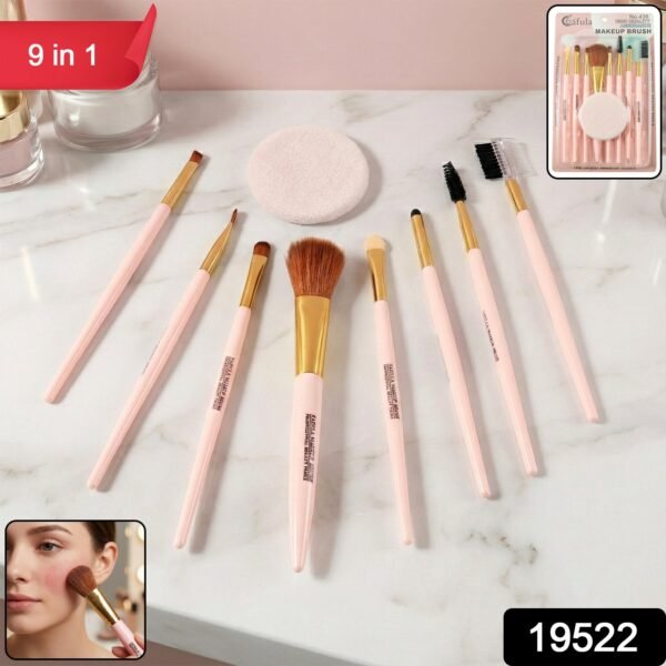 9-in-1 Professional Makeup Brush Set (1 Set)