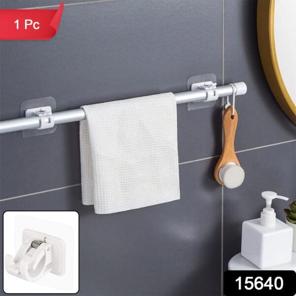 Multipurpose No-Drill Wall Mounted Adhesive Towel Rod Holder (1 Pc)