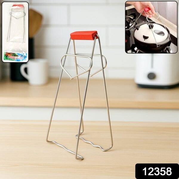 Heavy-Duty Stainless Steel Kitchen Dish Plate Bowl Vessel Gripper Tong (1 Pc)