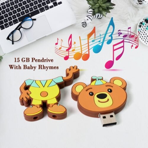 sku_df046963-2281-4e08-a73b-43c6bf8741db.jpg Portable Cartoon Silicone USB Pen Drive (15 GB Baby Rhymes Song / 1 Pc)