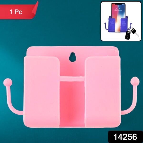 sku_f132d6ef-ac6f-4c9e-be9a-a28065b8d12f.jpg 1 Pc Blue Wall mount Mobile Stand With Hook