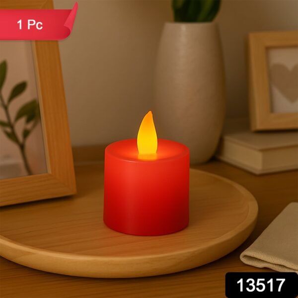 sku_fe05d32b-0784-4e27-9288-0858f805a46e.jpg Electrical Candles Diya LED Tea Light, Diwali(1 Pc / Red)