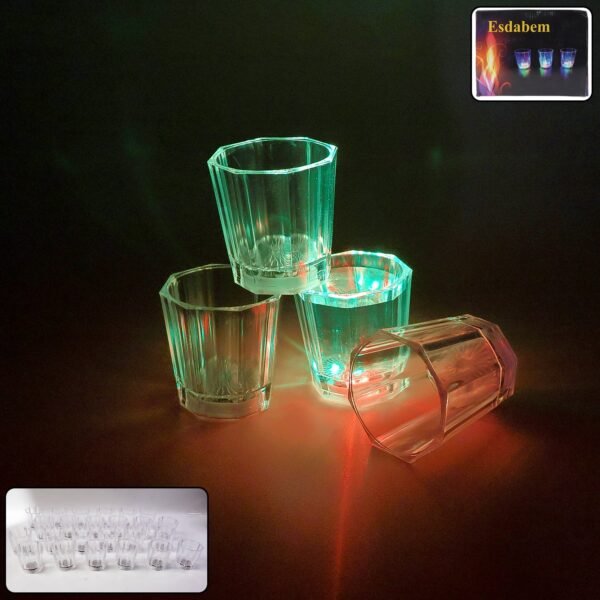 smalllightGlasses-WOSKU-01.jpg Premium LED Light-Up Shot Glass Set (24 Pc Set)