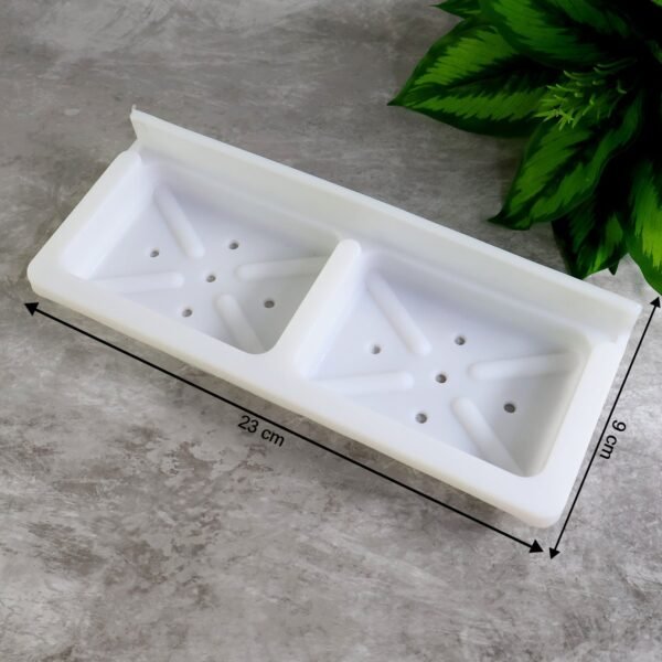 soap-dish-holder-06_744252df-c028-4717-bd37-b3fc57093079.jpg Wall Mounted Double Compartment Soap & Sponge Holder (1 Pc)