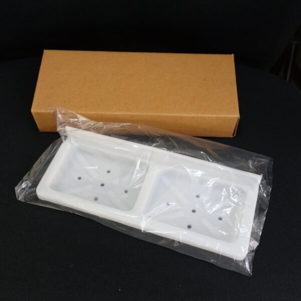 soap-dish-holder-08_d59c6dd1-78a4-421e-90a9-9cd8cc0f481c.jpg Wall Mounted Double Compartment Soap & Sponge Holder (1 Pc)