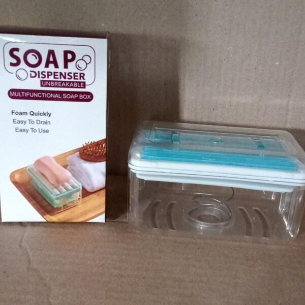2-in-1 Portable Soap Dish & Dispenser – Multifunctional Soap Holder  (1 Pc)