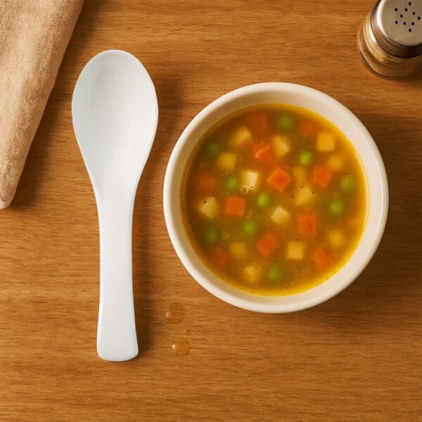Plastic Soup Spoon – Deep Bowl (1 Pc / White)