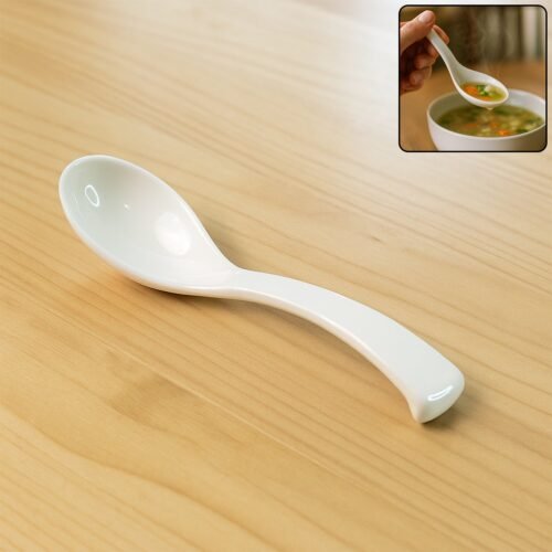 Plastic Soup Spoon – Deep Bowl (1 Pc / White)