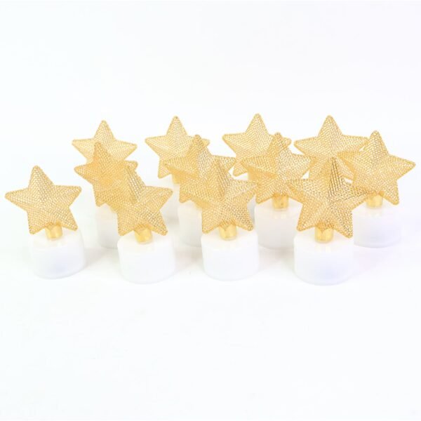 Set of 12 Decorative LED Star Candles