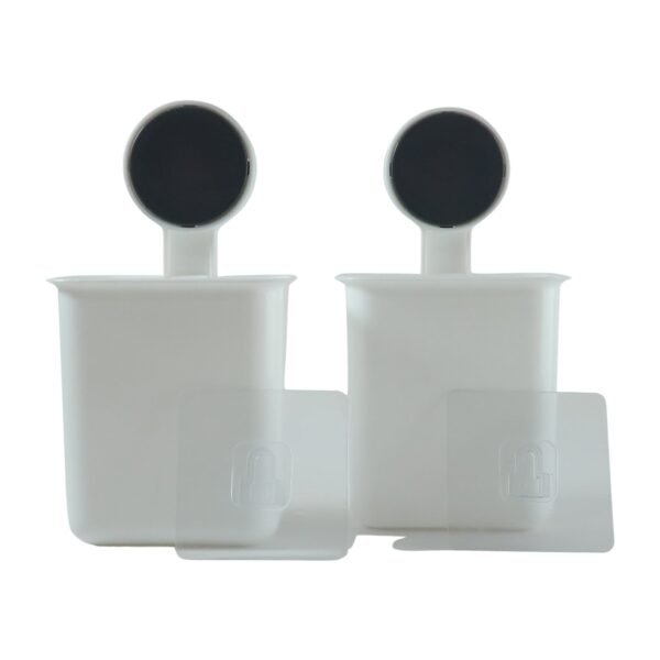 storagebox-04_8b3bcc54-e212-4960-8f70-c3945384e68b.jpg Wall Mounted Plastic Toothbrush Holder with Adhesive Installation (2 Pc)