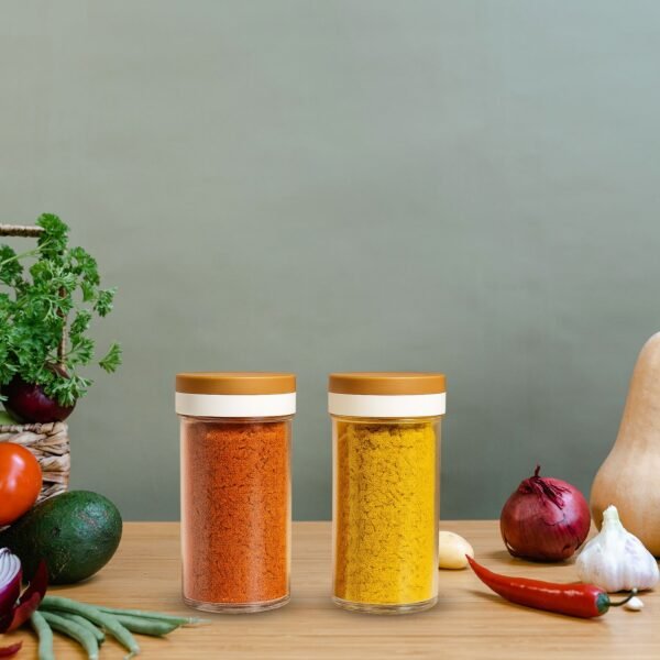 Ganesh Airtight Transparent Kitchen Storage Container Jar Set (2 Pc)