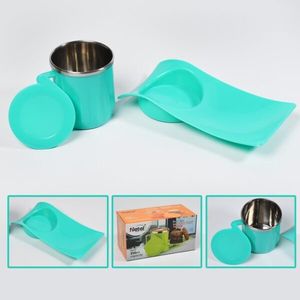 Snack Tray with 350ml Steel Cup for Kids & Home Use