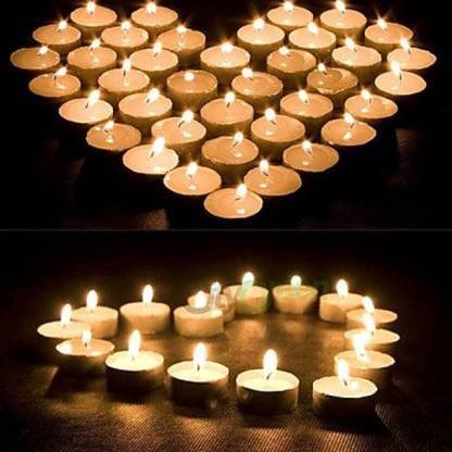 Festival Decorative - LED Tealight Candles, Diwali (White, 24 Pcs)