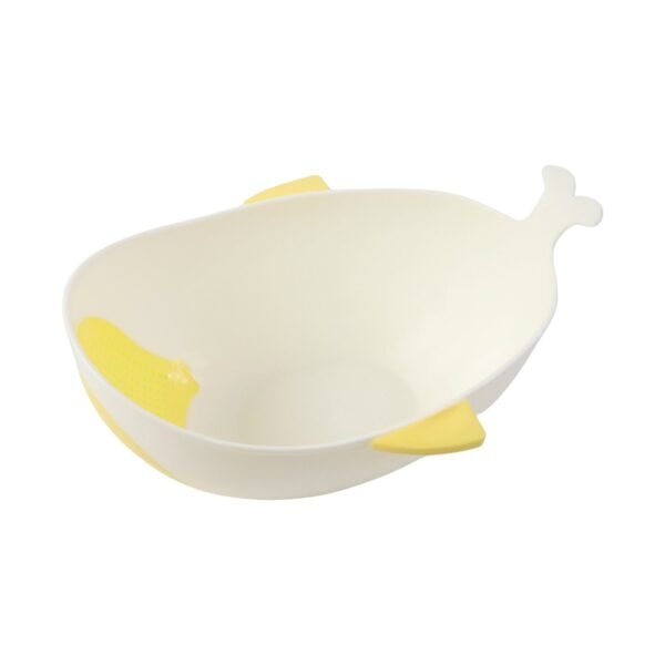 Plastic Rice Pulses Fruits Vegetable Noodles Pasta Washing Bowl and Strainer (2 Pc)