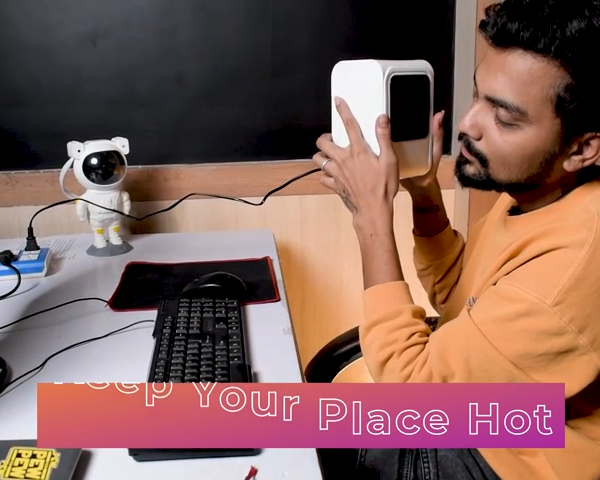 Room Heater 220V Brown Box Heater with Plug for Office & Bedroom Use