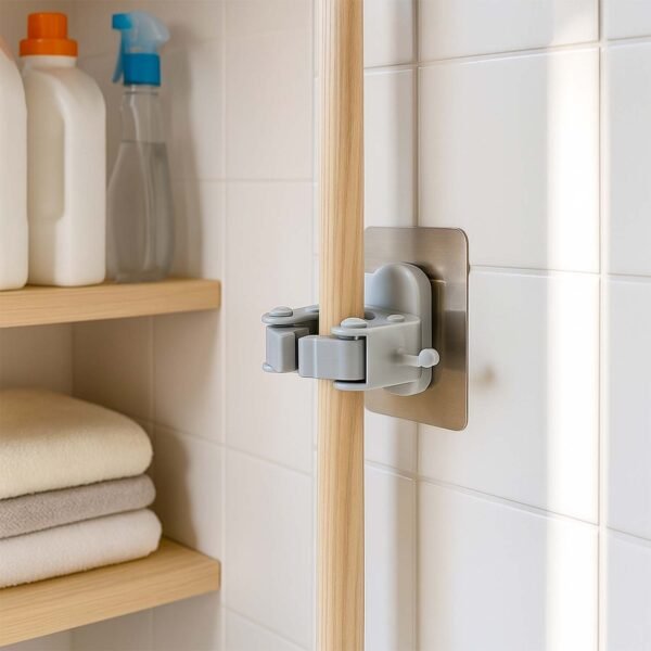 Wall Mounted Mop and Broom Holder Clip (2 Pc)