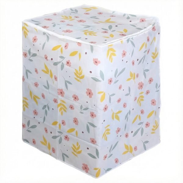 Waterproof & Dustproof Floral Washing Machine Cover (62×56×83 cm)