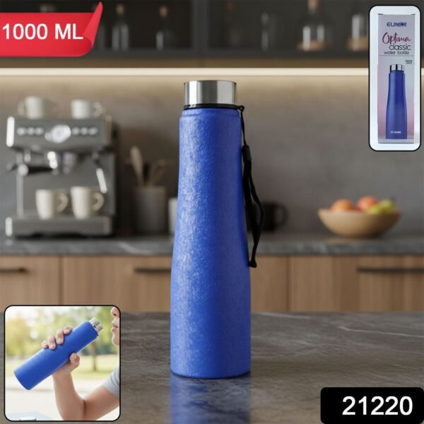 Classic Stainless Steel Water Bottle Blue Color (1000 ML, 1 Piece)