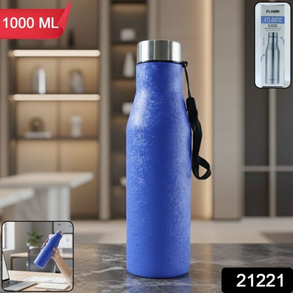 waterbottle02-WSKU-01.jpg Classic Stainless Steel Water Bottle Blue Color (1000 ML, 1 Piece)