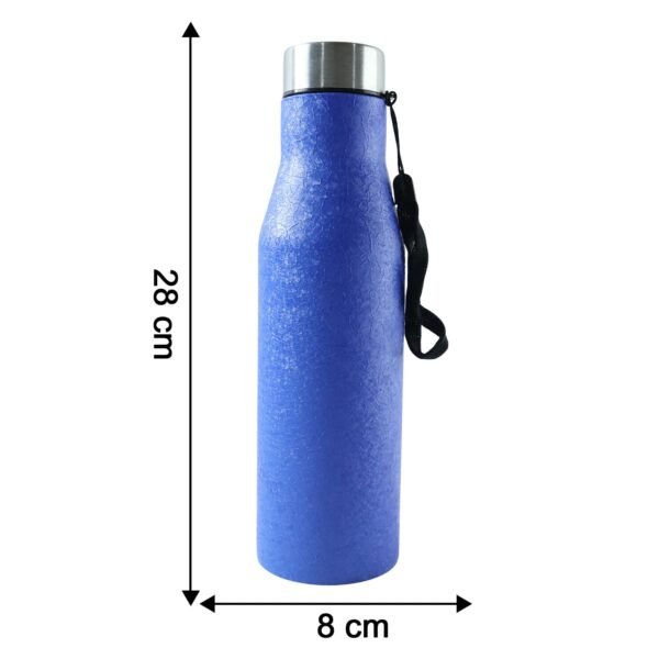 waterbottle02-size.jpg Classic Stainless Steel Water Bottle Blue Color (1000 ML, 1 Piece)