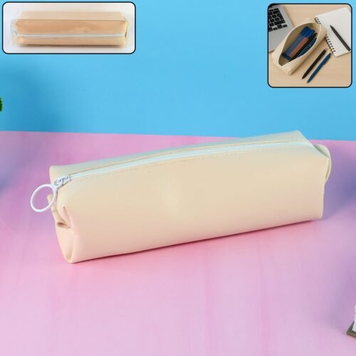 zipper-pouch-01.jpg Slim PU Leather Pencil Pouch - (1 Pc)