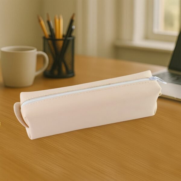 zipper-pouch-03.jpg Slim PU Leather Pencil Pouch - (1 Pc)